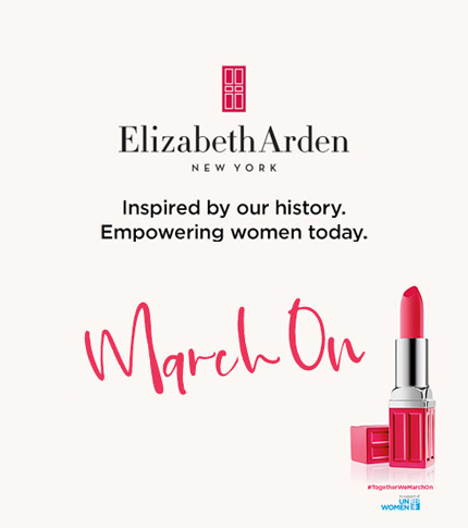 March On. Inspired by our history. Women Empowerment, Gender Equality : Elizabeth Arden Norway